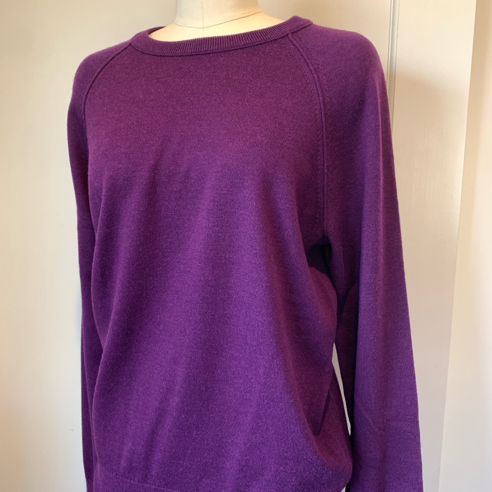 Banana Republic Rich Purple Crew Neck Sweater